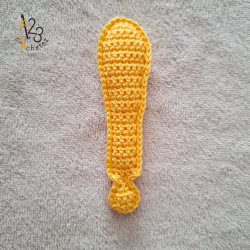 Lettres de l'alphabet en majuscule, fait main, au crochet.