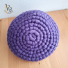 Panier à suspendre, en trapilho. Fait main au crochet.