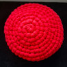 Panier suspendu rouge en trapilho
