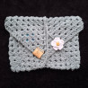 Pochette pour livre de poche, couleur vert d'eau.
