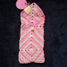 Étui de lunettes en fil coton, crocheté en Alsace.