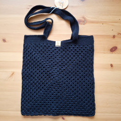 Sac cabas noir, en coton.