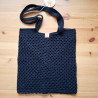 Sac cabas noir, en coton.