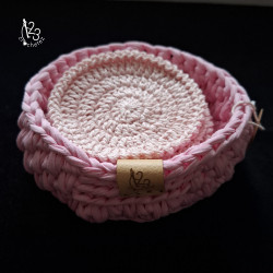 Set de 6 dessous de verre avec panier