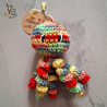 La pieuvre multicolore au crochet comme porte-clés ou bijou de sac.