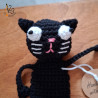 Le marque-pages chat noir 100% coton - Fait main au crochet en Alsace