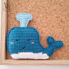 Le tableau baleine est composé d'une baleine crochetée par mes soins.