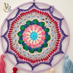 L'attrape-rêves, fait main au crochet. Décoration bohème et poétique.